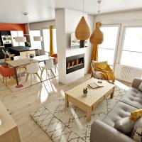 Salon SAM Cuisine appartement Besançon Photos réalistes 3D